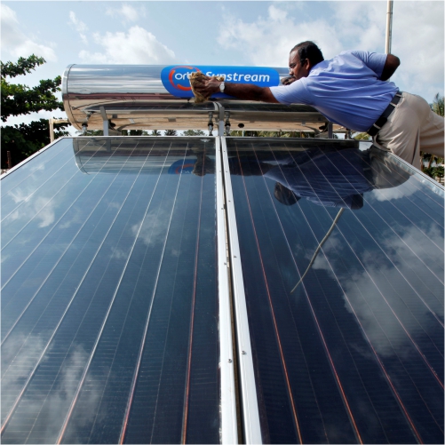Orb energy solar water heater