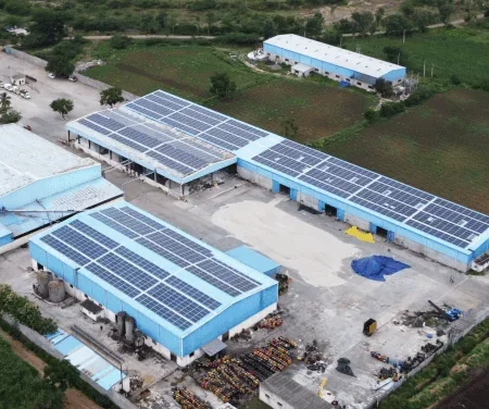 850 kW rooftop solar system for textile industry