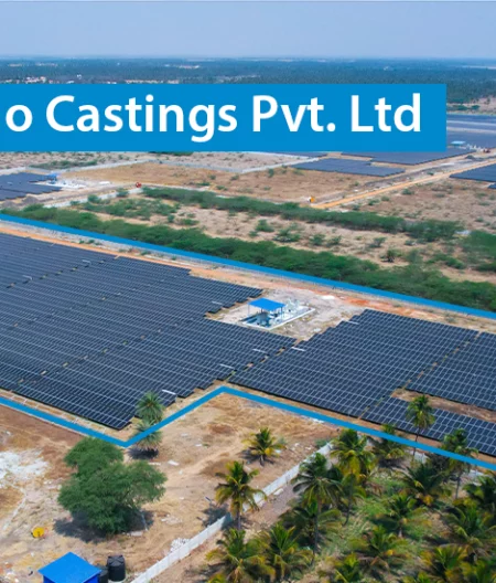 Dimo Castings Pvt. Ltd.'s ground mounted solar power plant, installed by Orb Energy.