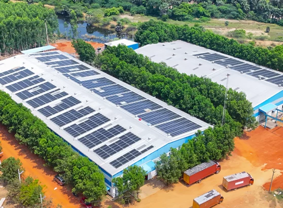 Orb Energy rooftop solar installation for Sreenidhi Raja Packaging, Andhra Pradesh