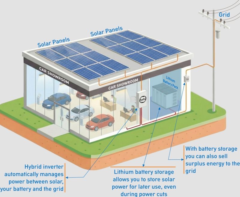 solar-plus-storage-commercial Solar plus battery storage system